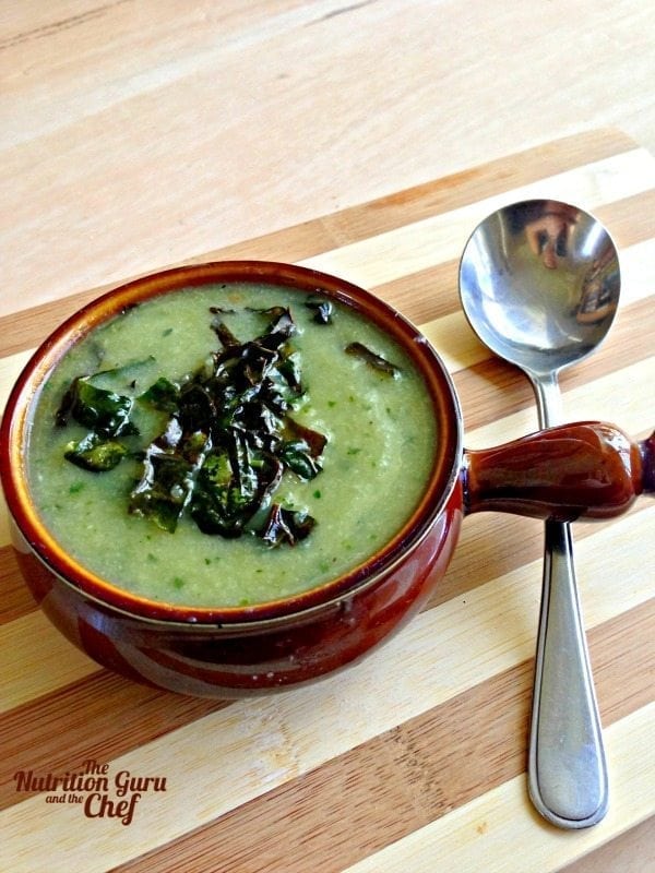 Cauliflower and kale soup